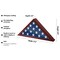 Americanflat Small Flag Display Case for Burial Flag - Fits Folded Flag - Elegant Military Flag Display Case - Plexiglass Cover - Triangle Hanging Hardware - Brown